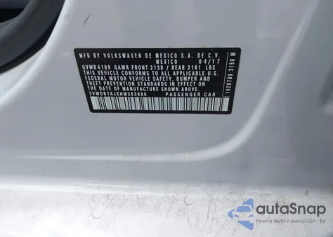 2017 Volkswagen Jetta 1.4T Se из США, поврежденный, VIN 3VWDB7AJXHM363696